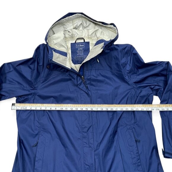 L.L. Bean Blue Waterproof Light Windbreaker Hooded Jacket Women's 3XL XXXL - Picture 7 of 15